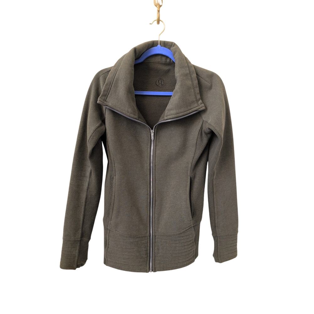Lululemon Radiant Jacket II Heathered Fatigue Green size 6 - Picture 3 of 5